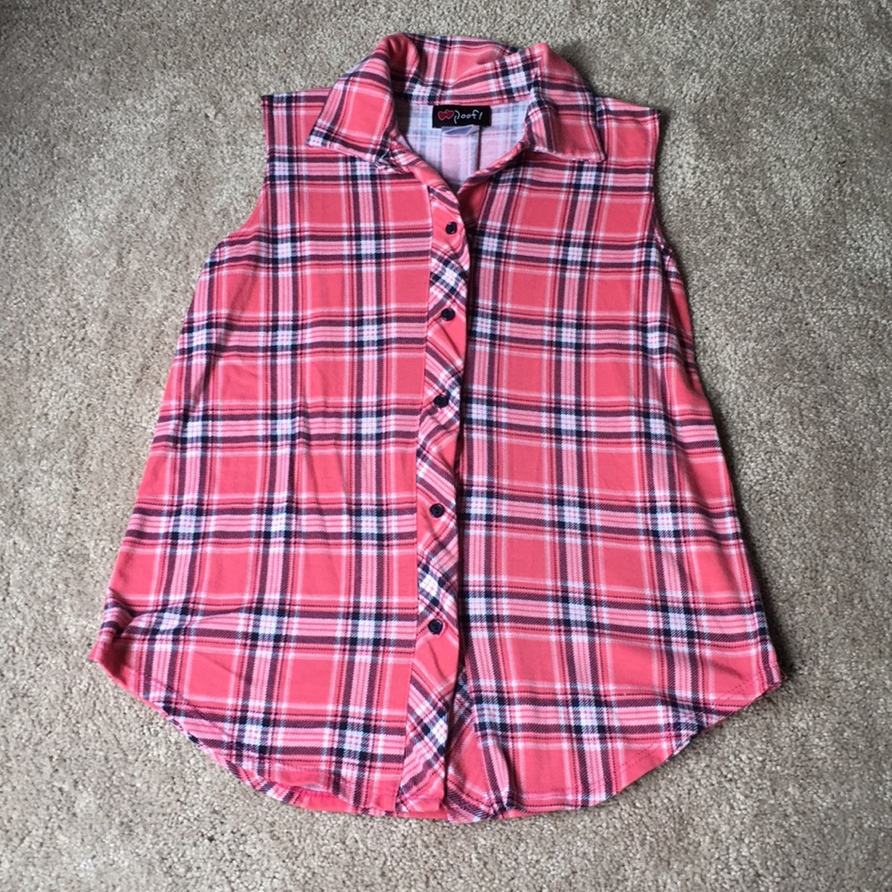 Pink button down shirt